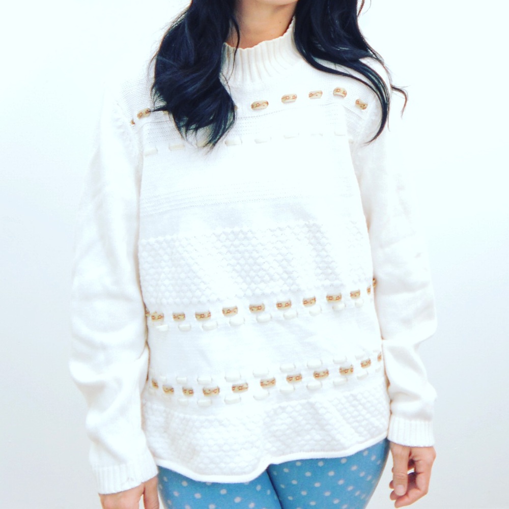 Liz Claiborne Crazy Horse White Sweater